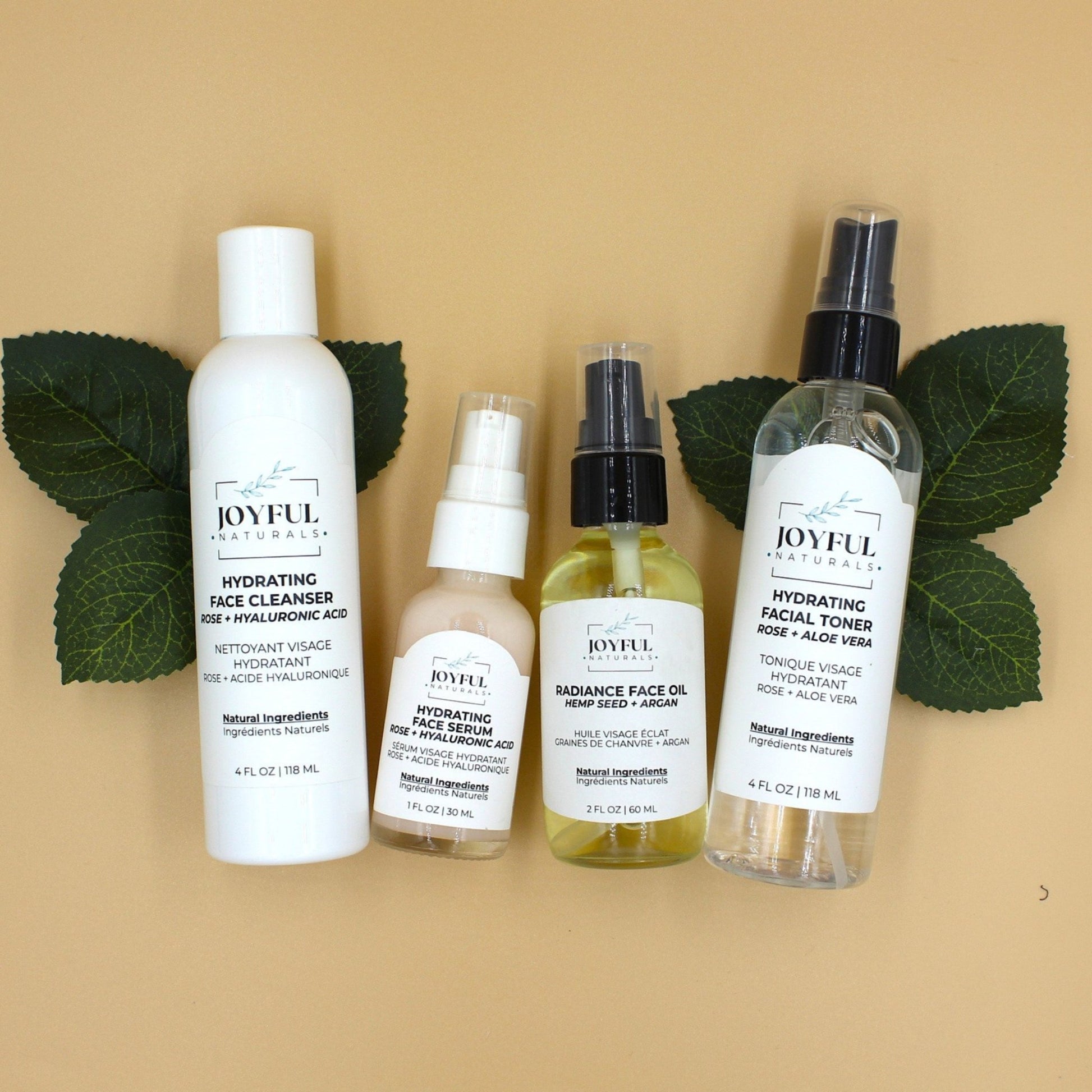Complete Glow Collection | Hydrating Face Cleanser, Toner, Serum and Face Oil
