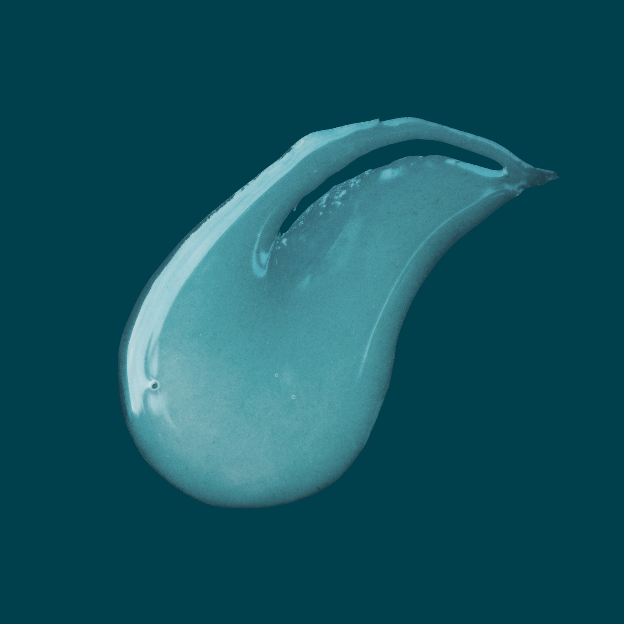 Clear gel texture swatch of Joyful Naturals hyaluronic acid serum showing plumping consistency.