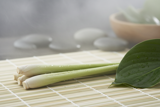 Fresh lemongrass stalks for natural pore refining.