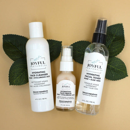 Balanced Beauty Set, Hydrating Face Toner, Cleanser and Serum | Joyful Naturals