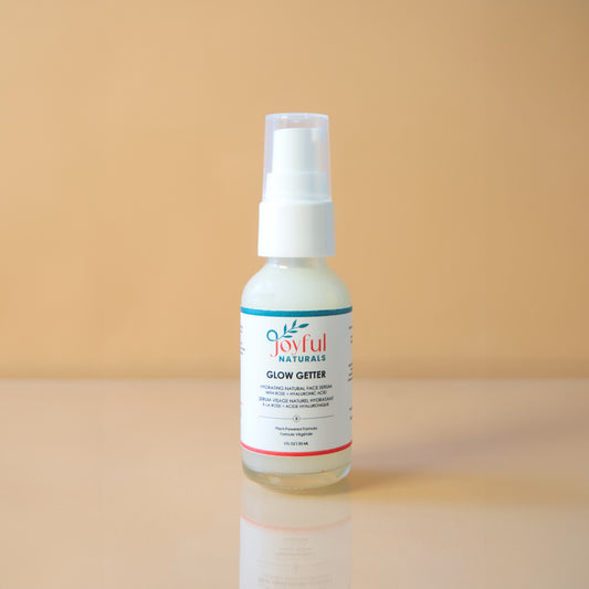 Joyful Naturals Glow Getter hyaluronic acid serum for plumping and hydrating dry skin.