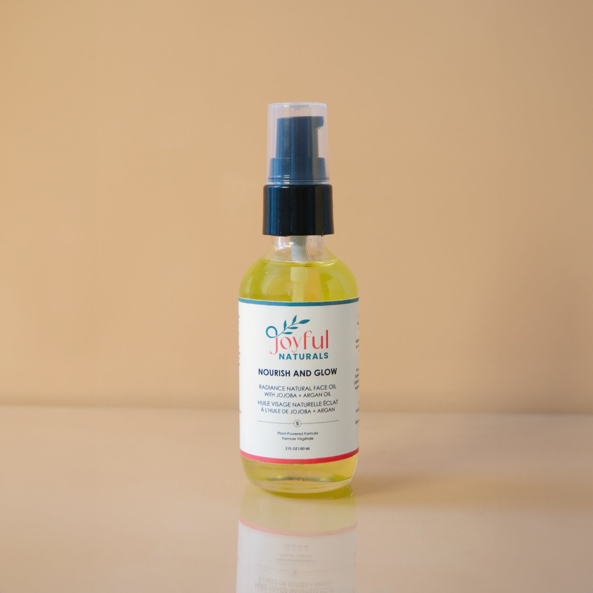 Joyful Naturals Nourish and Glow non-greasy face oil with jojoba and apricot kernel oil.